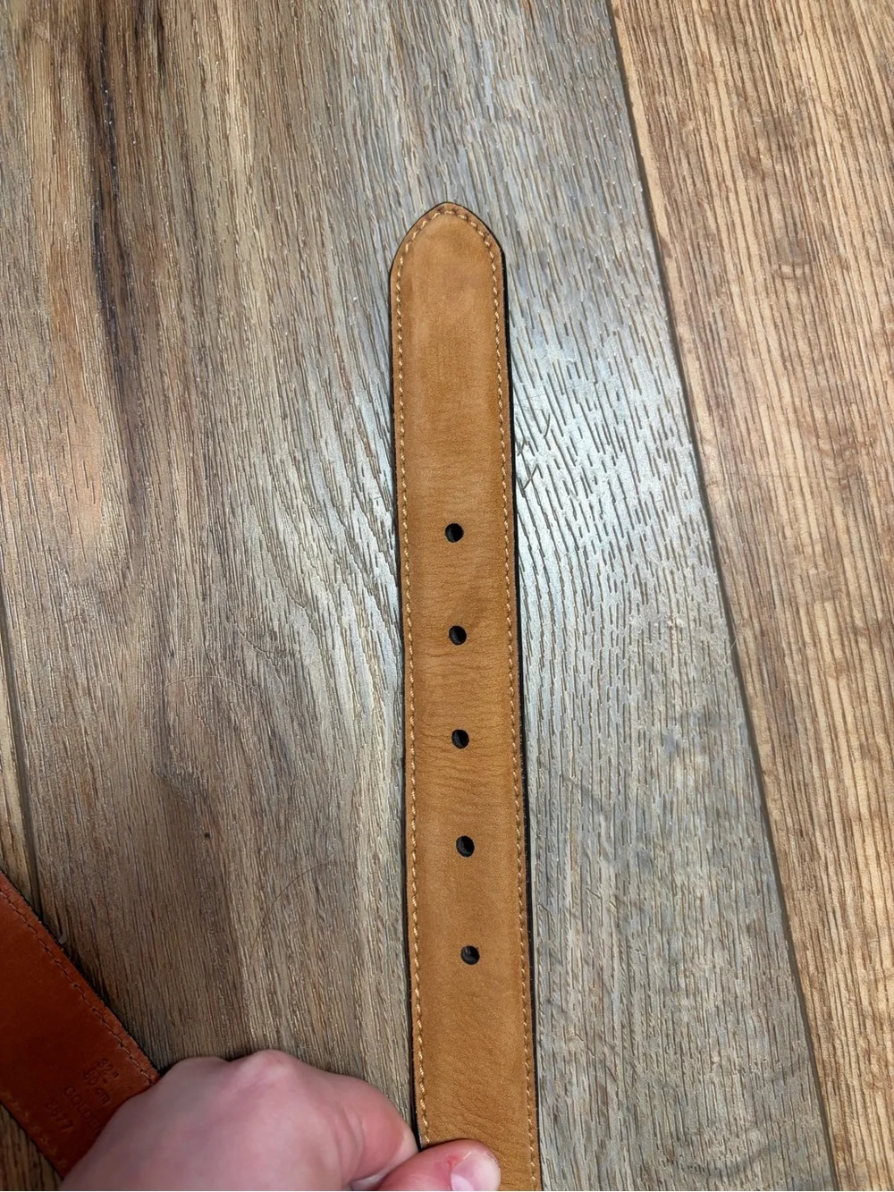 vintage Retro Coach Cowhide leather harness Solid Brass single prong buckle belt